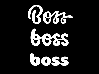 Which Boss? boss hand drawn lettering logo