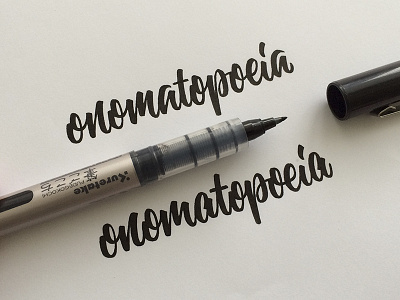 Onomatopoeia brush pen practice calligraphy lettering script