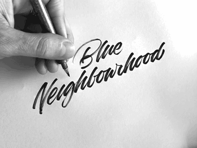 Troye Sivan - Blue Neighbourhood brush pen logo calligraphy lettering music process script vinyl