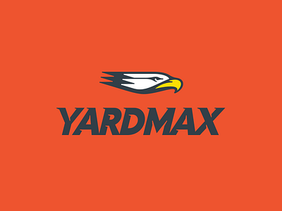 Yardmax corporate identity custom eagle logo mark type