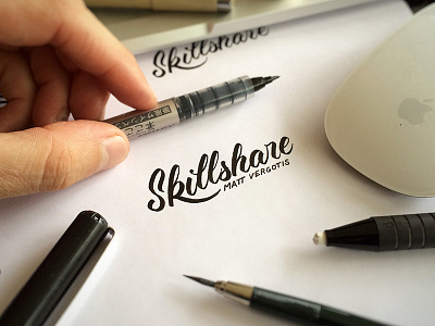 Skillshare brush pen calligraphy class lettering teacher tutorial