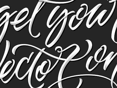 Get your vector on bevel brush pen calligraphy cursive typography vector