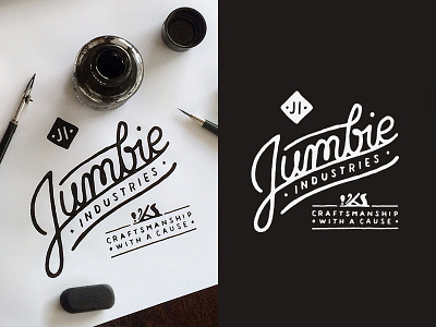 Jumbie custom type lettering logo naked process sketch vintage