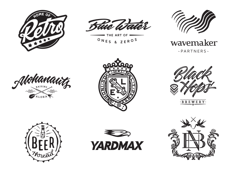 Logofolio In Black & White by Matt Vergotis on Dribbble