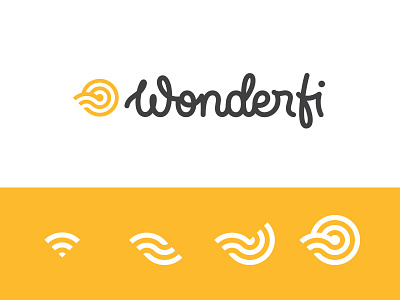 Wonderfi lettering location logo mark wifi