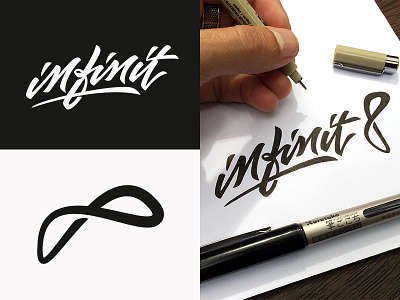 Infinit calligraphy infinity lettering