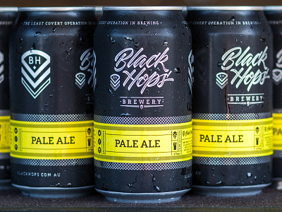 Black Hops Brewery - Pale Ale Cans beer brewery cans hops logo packaging