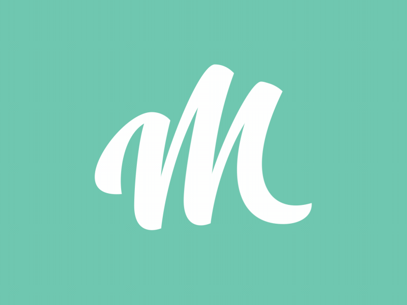 M. animation calligraphy lettering m movement
