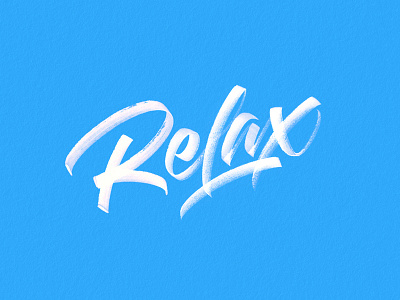 Relax brush pen calligraphy cursive r relax