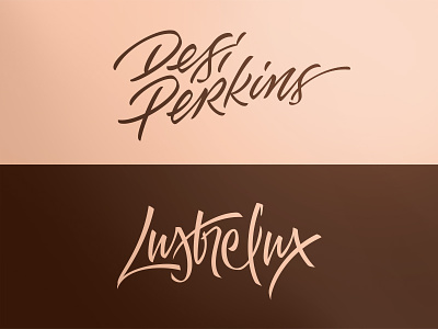 Desi X Katy Dose of Colours calligraphy lettering logo signature