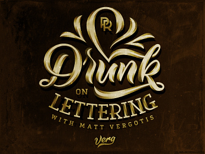 Drunk on Lettering beer calligraphy custom drunk lettering process script typeface vector