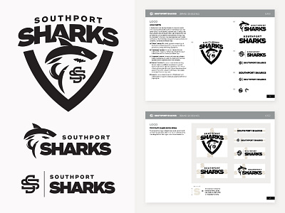 Sharks brand emblem identity logo shark