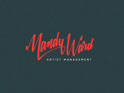 Mandy Ward branding corporate identity custom font design agency hand written logo logo design matt vergotis signature verg verg advertising
