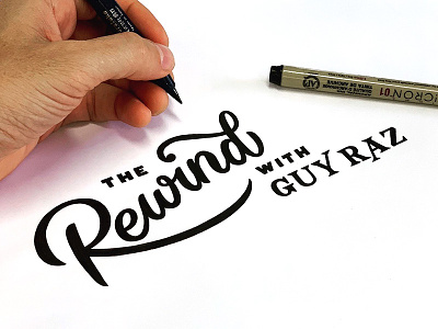 Guy Raz lettering logo logo design process