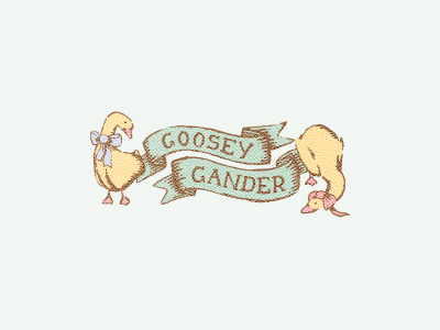 Goosey Gander Logo bow branding corporate identity design agency geese goose goosey gander logo logo design matt vergotis sketch verg verg advertising
