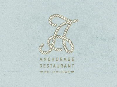 Anchorage a branding corporate identity design agency lettering logo logo design matt vergotis restaurant rope verg verg advertising