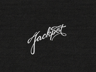 Jackpot branding lettering logo signature verg