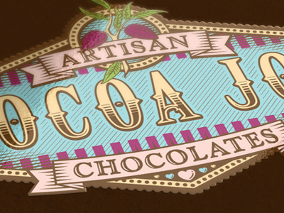 Cocoa Jo's Sticker australia badge branding chocolate corporate identity design agency emblem gold coast label lettering logo logo design matt vergotis traditional verg verg advertising