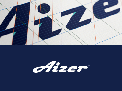 Aizer australia branding corporate identity custom type design agency gold coast logo logo design matt vergotis verg verg advertising