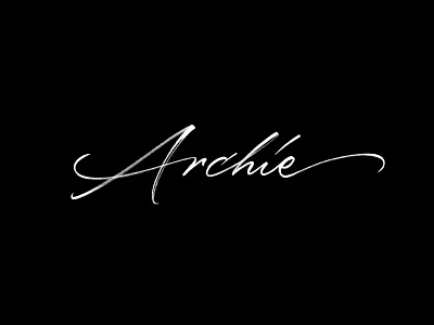 Archie calligraphy logo logotype script