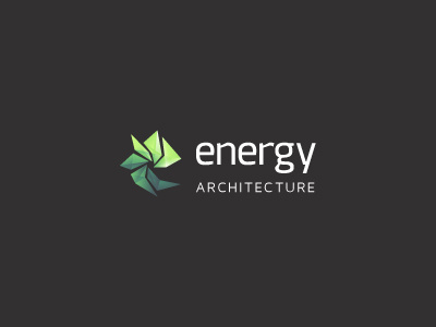 Energy Logo architecture australia branding custom type energy font gold coast gradient green logo mark verg