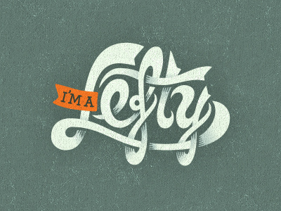 Are you a Lefty? australia branding corporate identity custom type design agency gold coast lettering logo logo design matt vergotis verg verg advertising