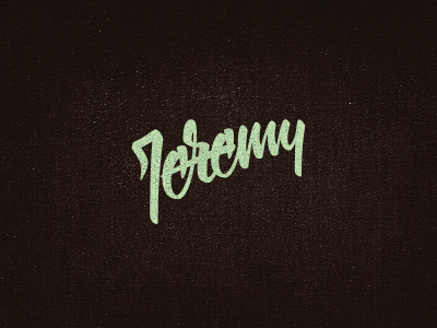 Jeremy australia branding calligraphy corporate identity custom type design agency gold coast jeremy lettering logo logo design matt vergotis signature verg verg advertising