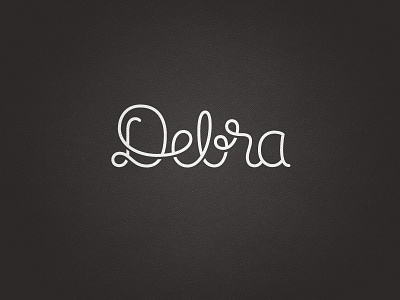 Debra australia branding corporate identity cursive custom type debra design agency gold coast lettering logo logo design matt vergotis verg verg advertising