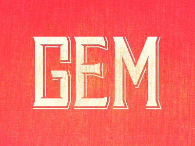 Gem australia branding corporate identity custom type design agency font gem gold coast logo logo design matt vergotis type verg verg advertising vintage