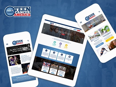 Teen Cancer America branding design ui ux website