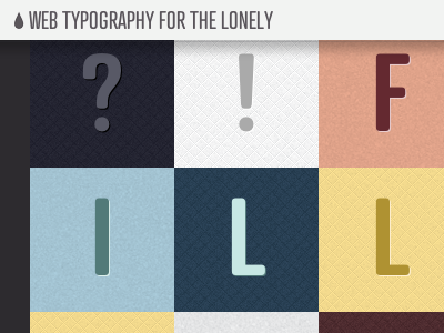 Blockify css3 sadness texture typography