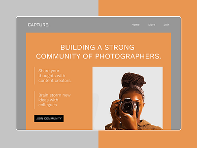 photography community concept design frontend ui ux webdesign website website design