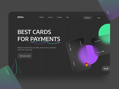 Fintech landing page