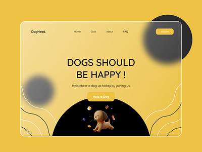 A Dog adoption landing concept