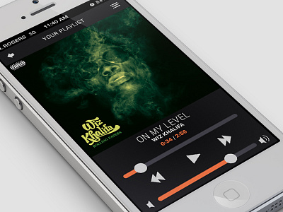 Simple Music App audio interaction iphone mobile music ui