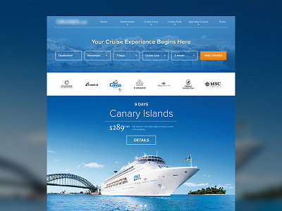 Cruise Site Mockup