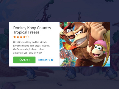Product Card card donkey kong ecommerce flat games sale