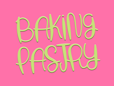 Baking Pastry lettering logotype typography