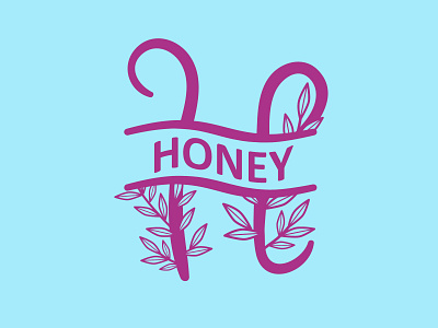 Honey Monogram lettering logotype typography