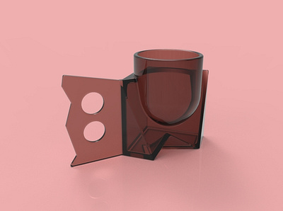 PoMo Glass cup 3d design industrial design