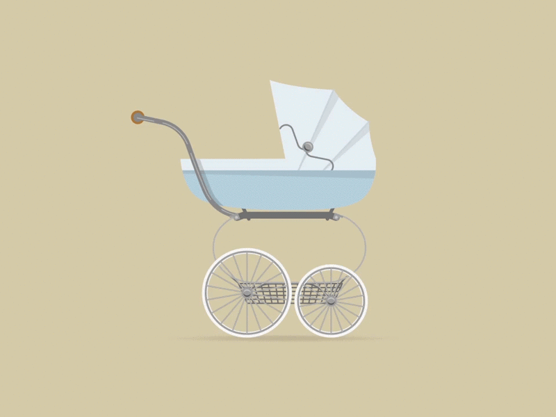 Life on Wheels | 1 The Pram 2d animation bicycle bike car flat hearse illustration motion motorcycle pram vehicle