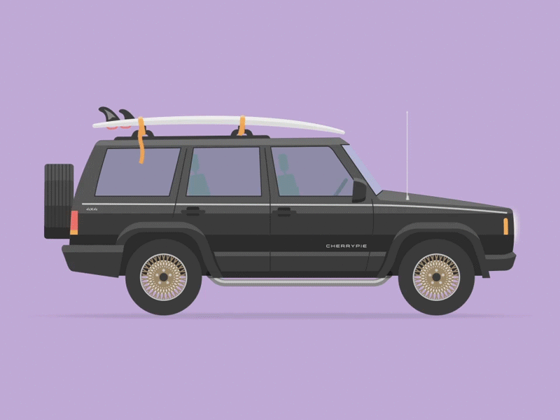 Life on Wheels | 16 The Family Car vehicle bicycle car bike motorcycle hearse pram 2d motion illustration animation flat
