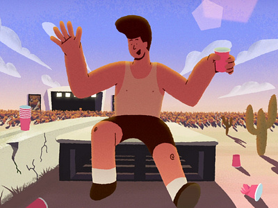 The Big Jig aftereffects animation beer cel animation dance drunk festival frame by frame illustration