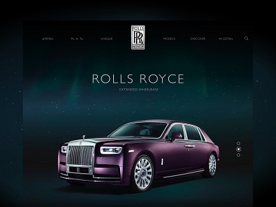 UI/UX car website design luxury design rolls royce sketch ui ui ux ux web website concept website design