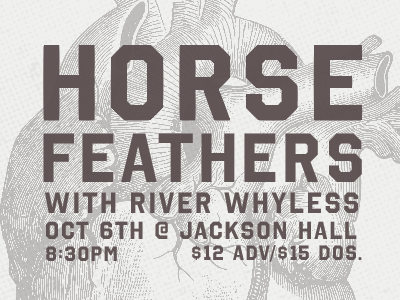 Horse Feathers Concert Poster graphic design poster