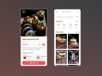 Food Ordering App app design ui ux