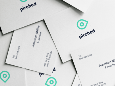 Pirched Business Cards branding business card design logo print stationery type vector