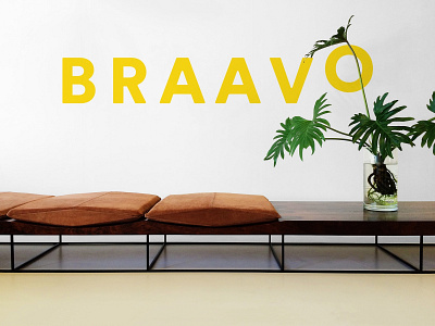 Braavo Brand Application branding logo logotype wall