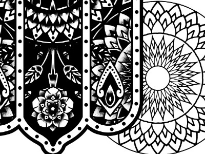 mandalas black geometry linework mandala