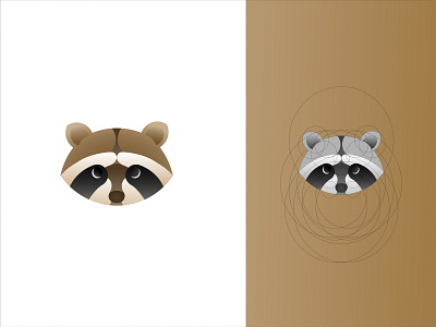 Raccoon | Golden Ratio Logo